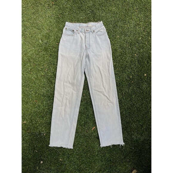 Vintage Levis 501 washed light blue frayed 25 x 27 - Picture 8 of 16